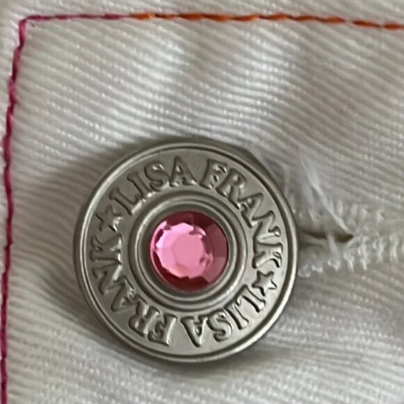 Lisa Frank Vintage Embroidered White Denim Skort/Skirt - Size 7 - Picture 7 of 14